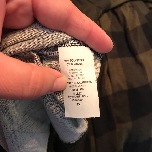 Boutique Olive Buffalo Plaid Hacci Knit Top - Picture 6 of 8